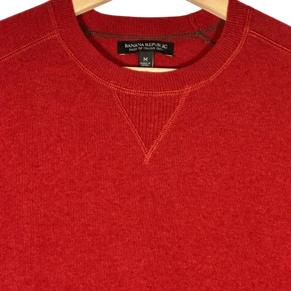 Banana Republic Italian Yarn Merino Wool Sweater Crewneck Size Med‎ Preppy